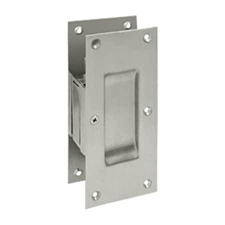 Dendesigns 6 in. Passage Decorative Pocket Lock, Satin Nickel - Solid DE2667252